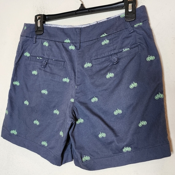 Cambridge Dry Goods embroidered bicycle shorts. Blue/green. Women's size 2 - Picture 9 of 15